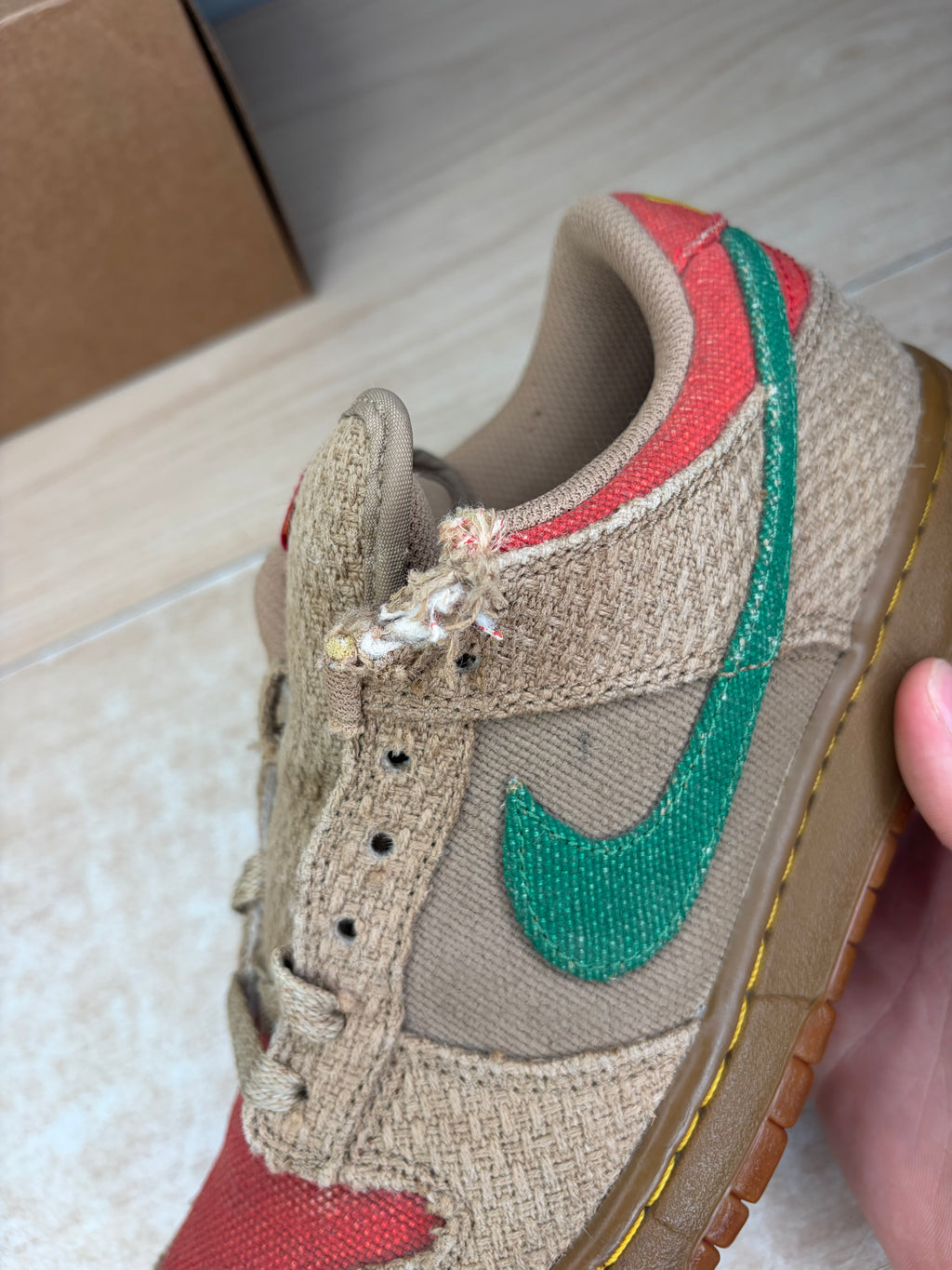(2010) sz 7M Dunk Low 6.0 Rasta Hemp - Preowned, No Box