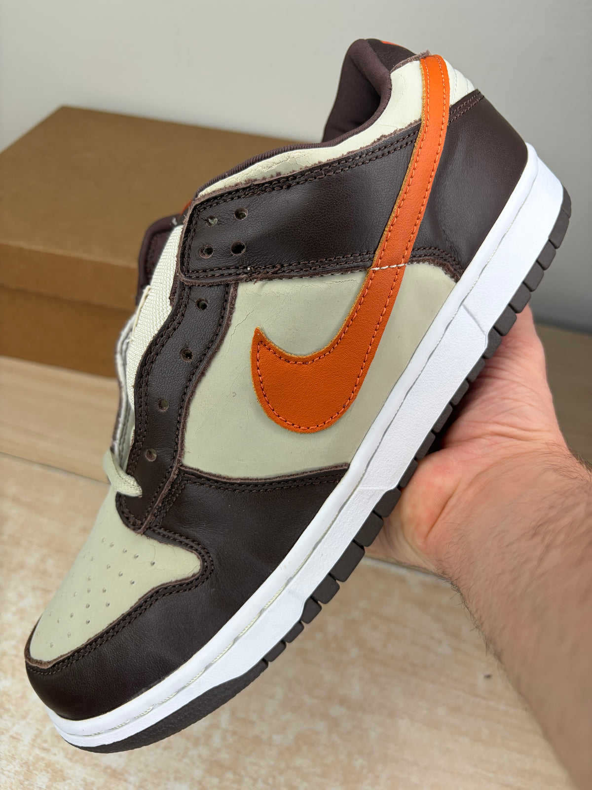 (2002) sz 10.5M Dunk Low Pro B Light Stone Mesa Orange - Brand New, No Box