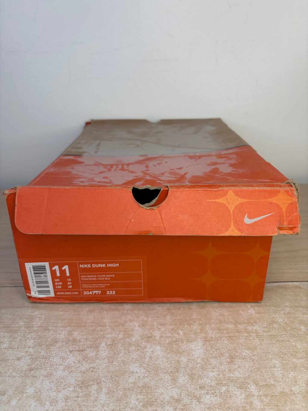 (2004) sz 11M Dunk High Hay Maple Taupe - Preowned, Original Box