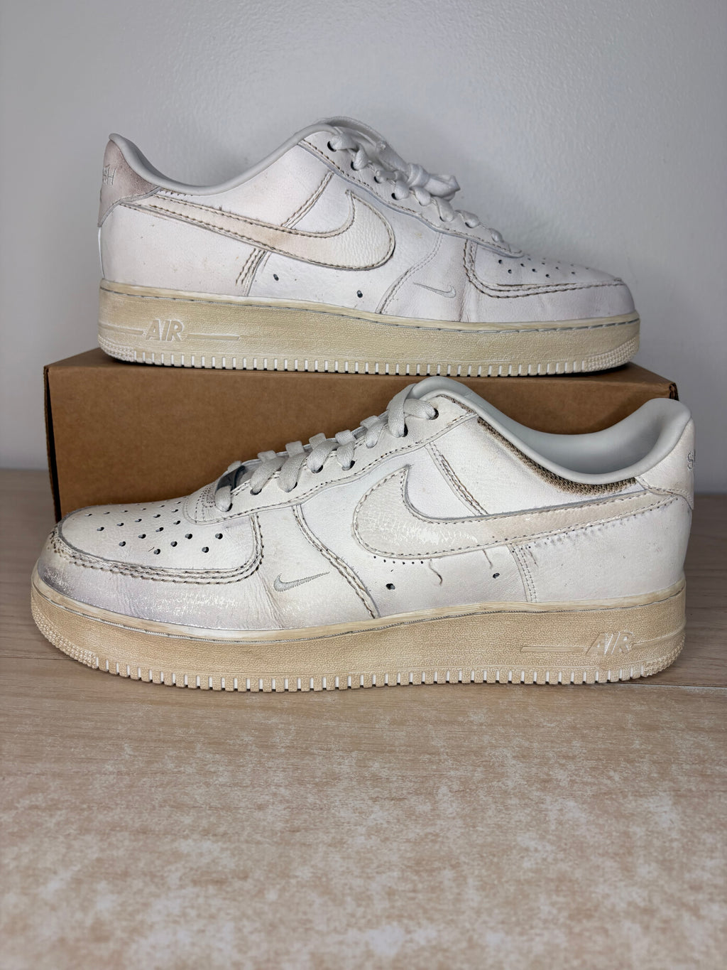Sz 14M AF1 Low Dirty Triple White - Brand New, No Box