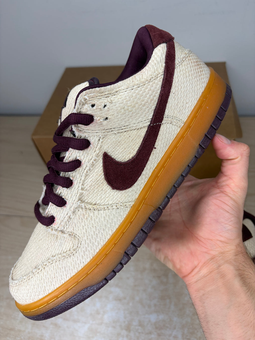 (2004) sz 8.5M Nike SB Low Mahogony Red Hemp - Brand New, No Box