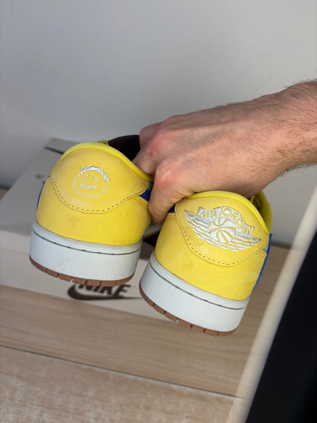 Sz 10.5M Jordan 1 Low Travis Scott Canary - Preowned, Original Box
