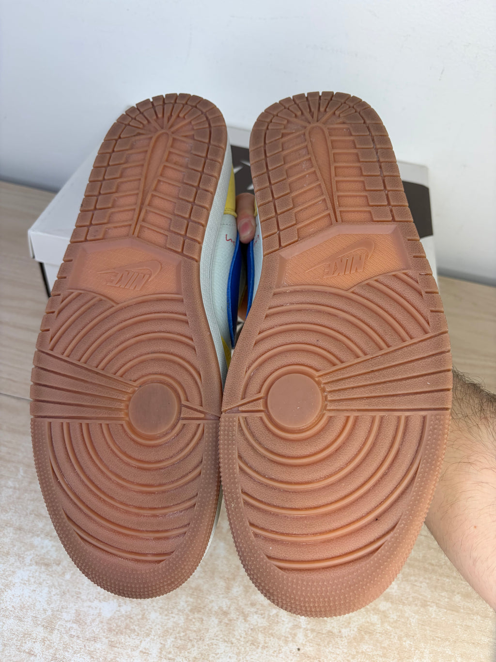 Sz 10.5M Jordan 1 Low Travis Scott Canary - Preowned, Original Box