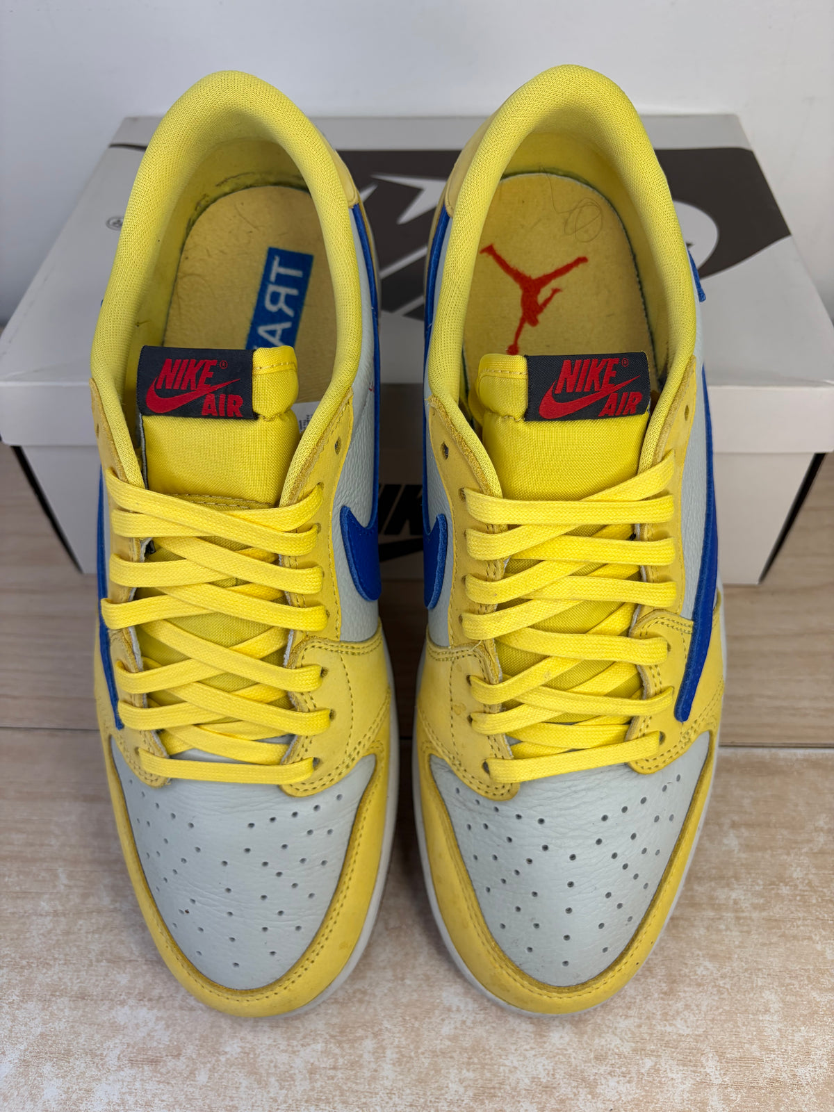 Sz 10.5M Jordan 1 Low Travis Scott Canary - Preowned, Original Box
