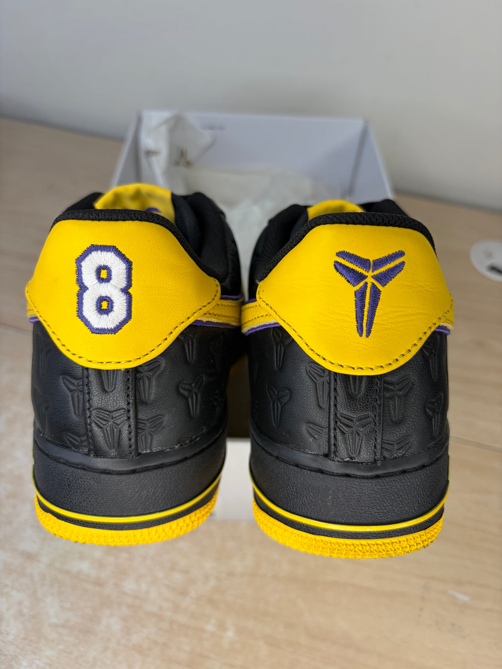 Numbered Of 8000 - sz 8.5M Nike AF1 Low Kobe Bryant Lakers - Preowned, Original Box