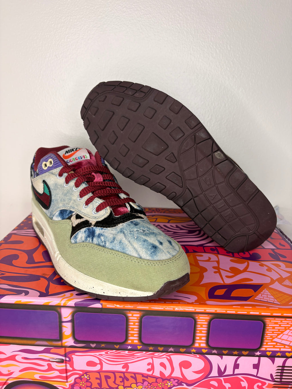 (Special Box) Sz 9M Air Max 1 x Concepts Mellow - Preowned, Original Box