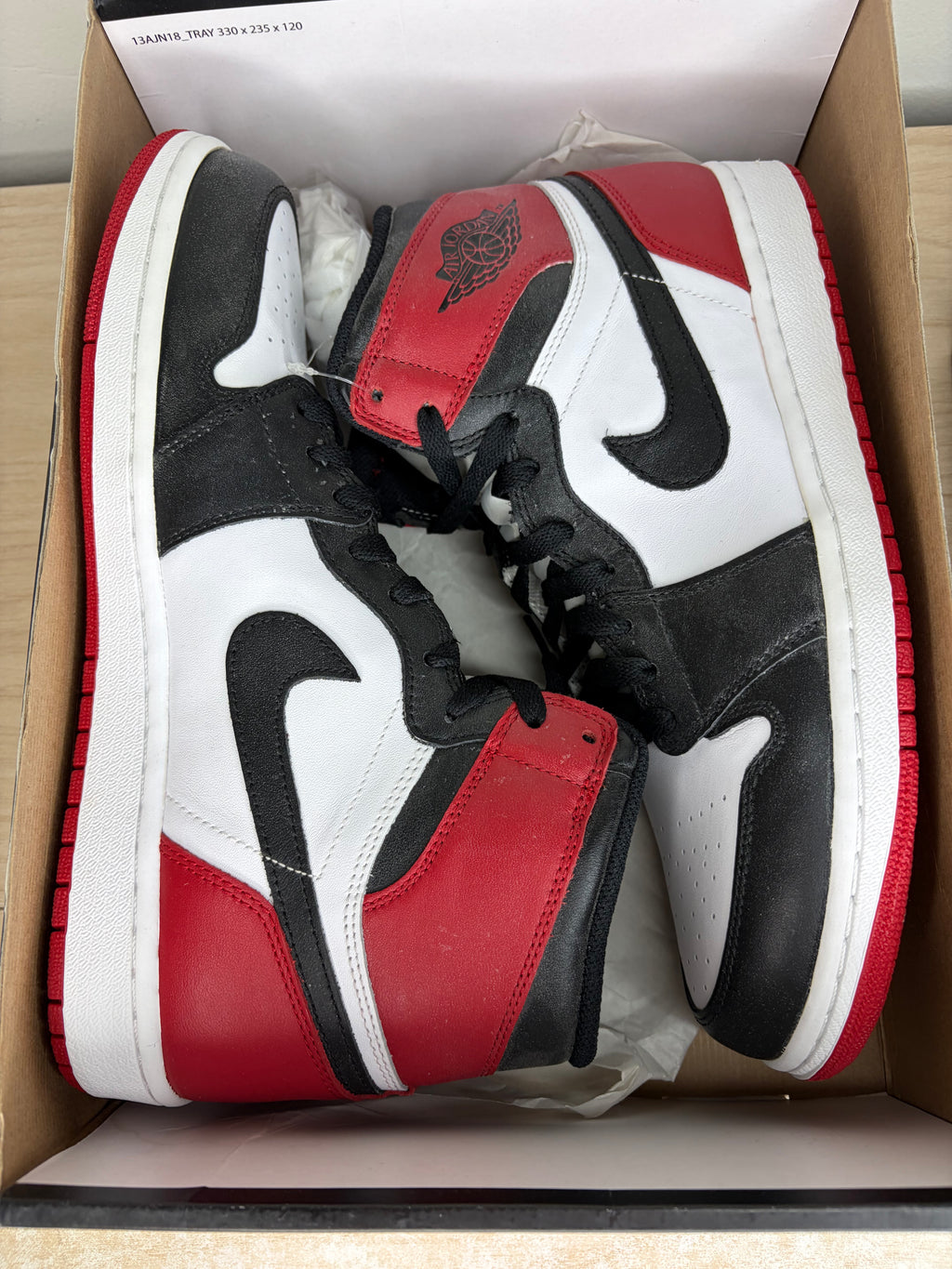 (2013) sz 10M Jordan 1 High Black Toe - Brand New, Original Box
