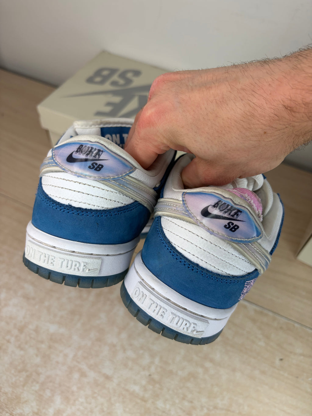Sz 5.5M/7W Nike SB Low Born x Raised - Preowned, Original Box
