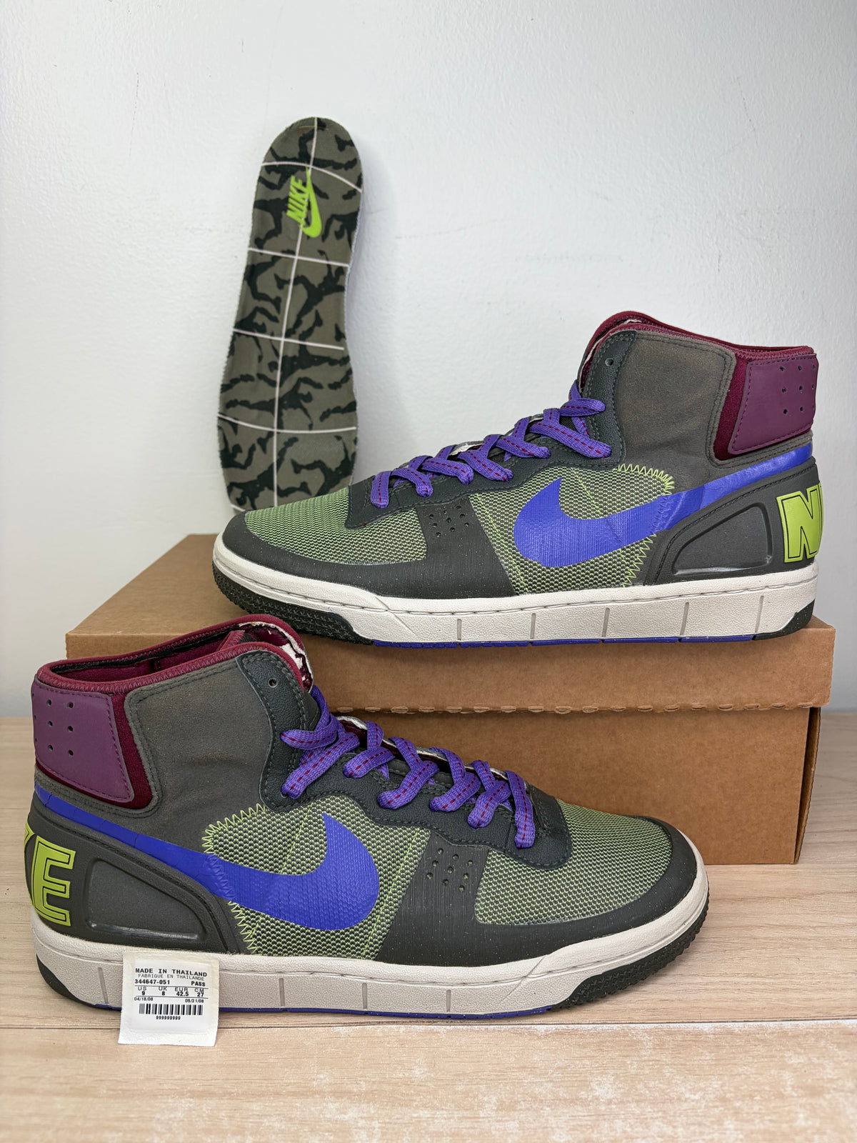 (Salesman Sample) Sz 9M Nike Terminator Hybrid Olive Purple - Brand New, No Box