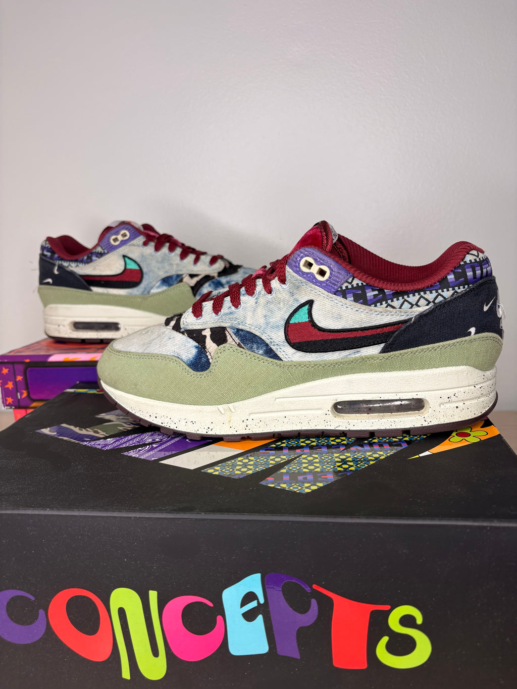 (Special Box) Sz 9M Air Max 1 x Concepts Mellow - Preowned, Original Box
