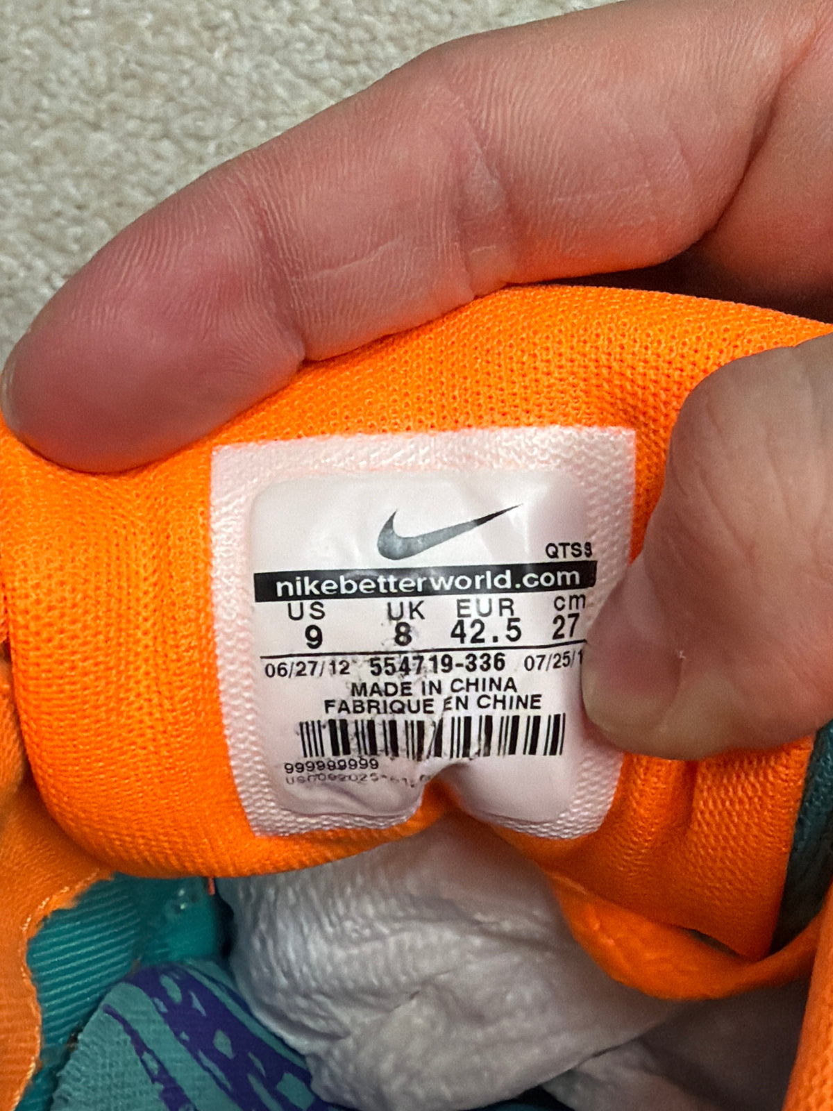 (Salesman Sample) Sz 9M Air Max 90 Beaches Of Rio - Preowned, Replacement Box