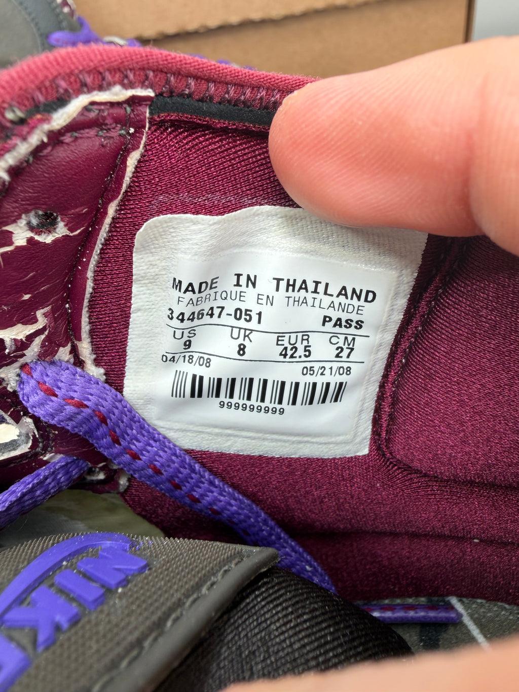 (Salesman Sample) Sz 9M Nike Terminator Hybrid Olive Purple - Brand New, No Box
