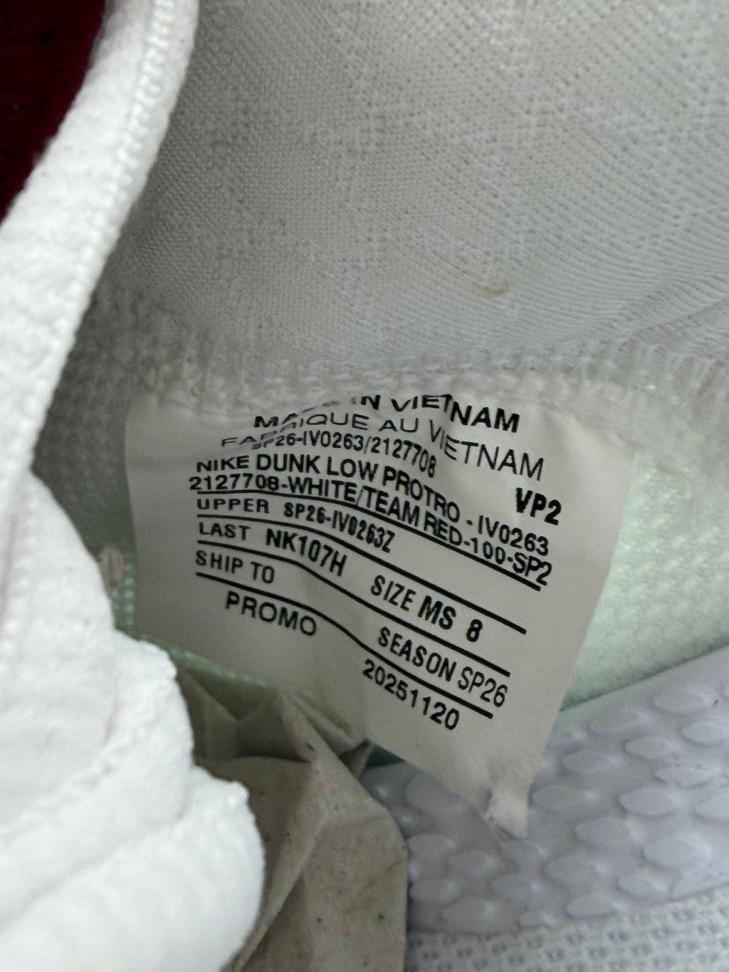 (Conformation Sample)- Sz 8M Dunk Low Kobe Merrion Home - Brand New, Original Box
