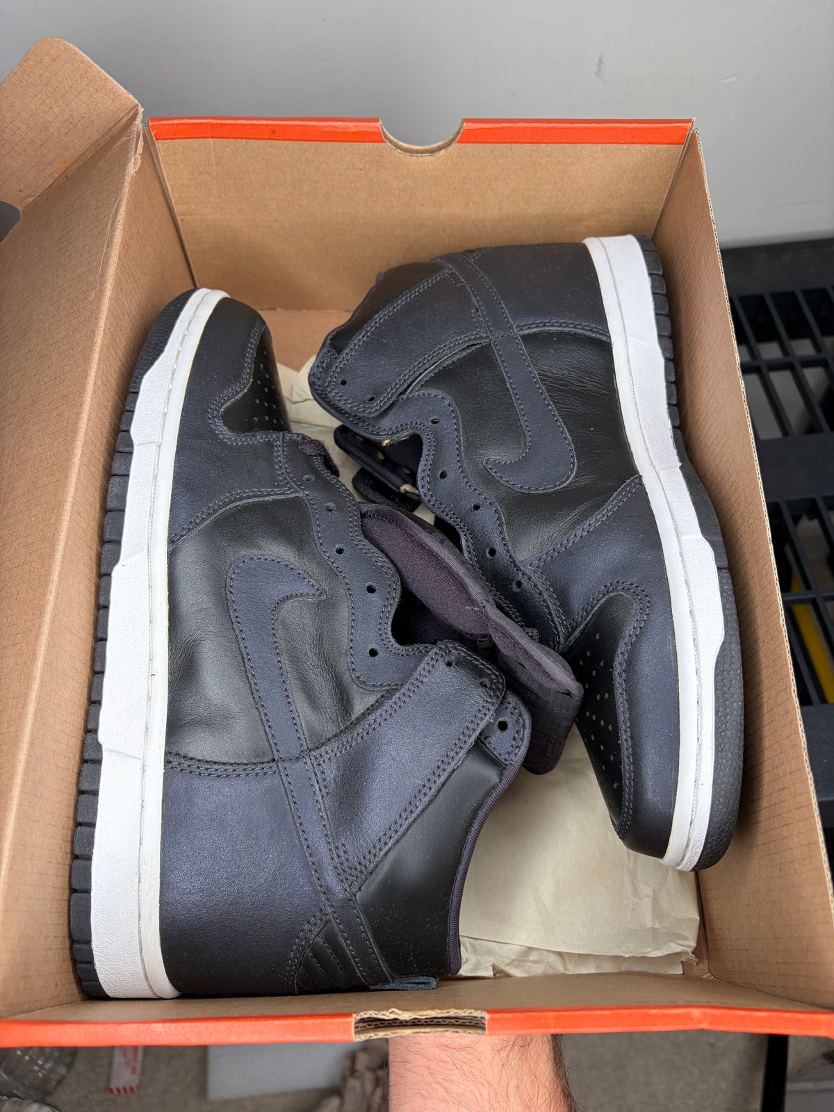 (2002) sz 8.5M Dunk High Metallic Purple Black - Brand New, Original Box
