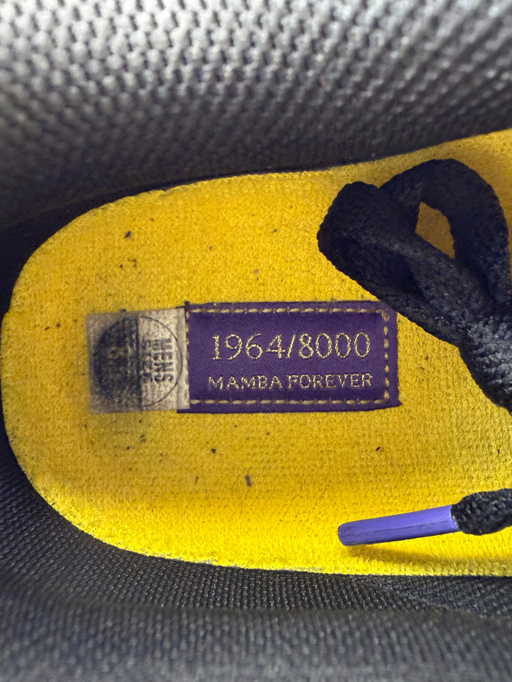 Numbered Of 8000 - sz 8.5M Nike AF1 Low Kobe Bryant Lakers - Preowned, Original Box
