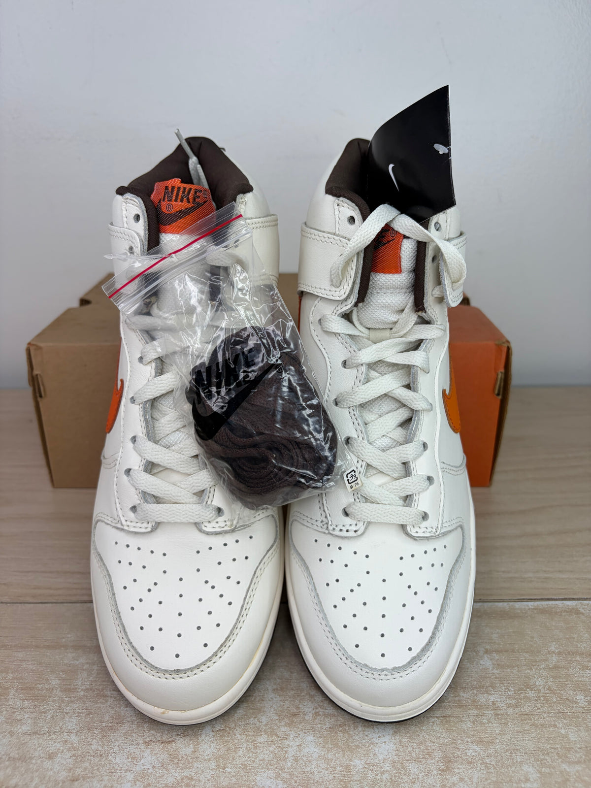 (2004) sz 8M Dunk High Sail/Orange Blaze - Brand New, Original Box
