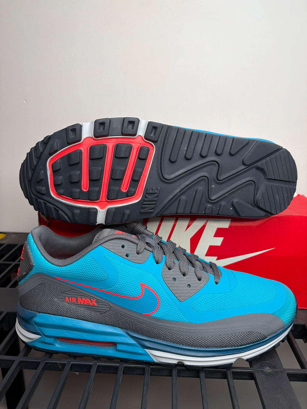 (2014) Sz 9.5M Air Max 90 Lunar Blue Lagoon - Preowned, Original Box