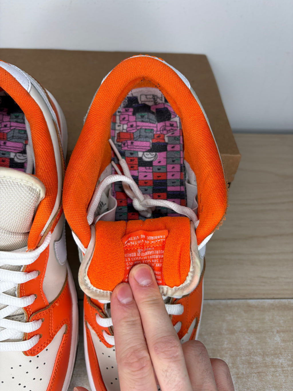 Sz 11M Nike SB Dunk Orange Box - Preowned, No Box