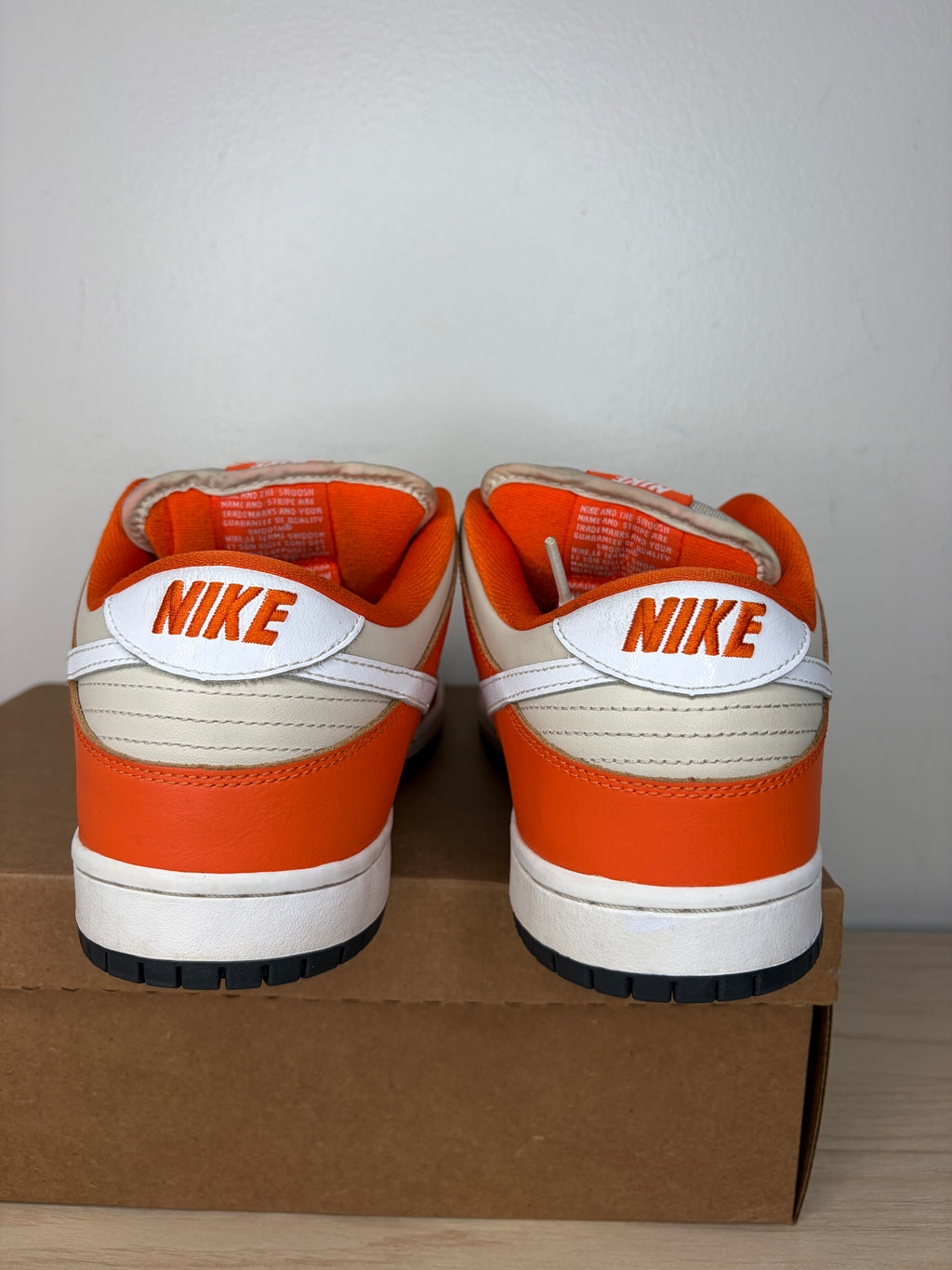 Sz 11M Nike SB Dunk Orange Box - Preowned, No Box
