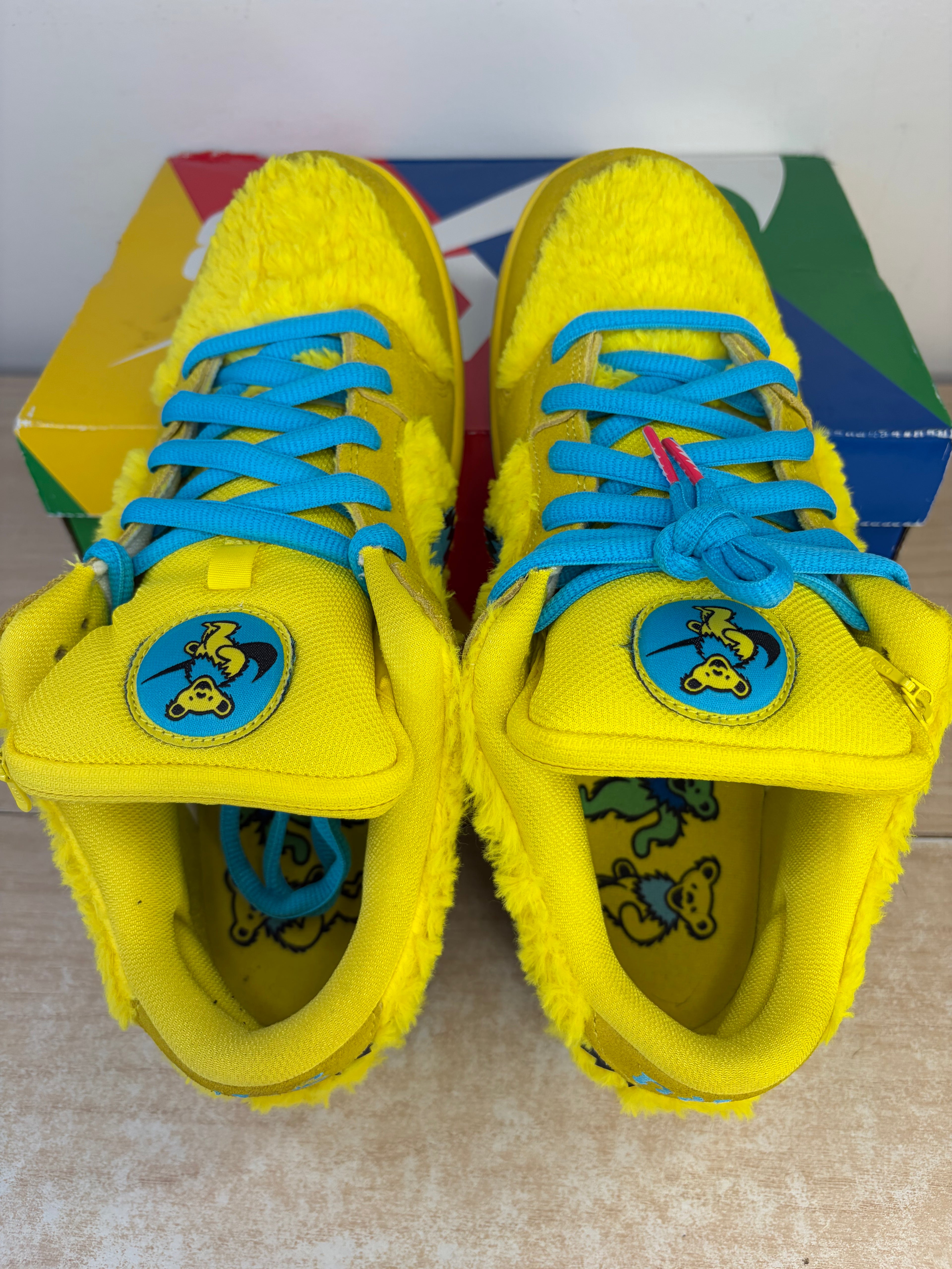 Sz 10M Nike SB Low Grateful Dead Yellow - Preowned, Original Box