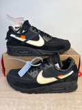 (2018) sz 9M Air Max 90 Off White Black - Preowned, Original Box