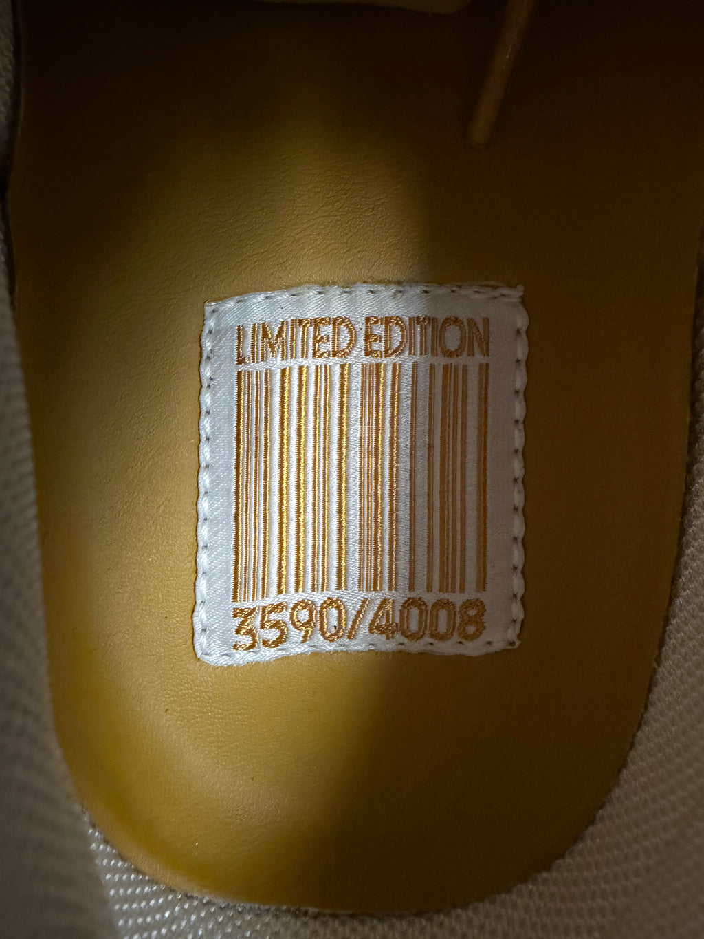 #3590/4008 - sz 12M Nike AF1 Low Barcode Pack Wheat - Like New, Original Box