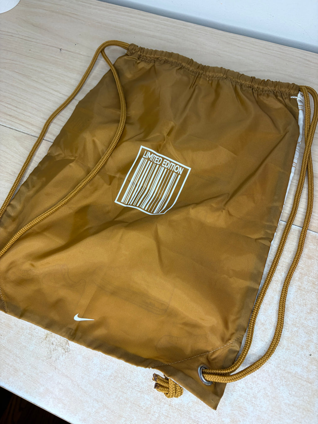 #3590/4008 - sz 12M Nike AF1 Low Barcode Pack Wheat - Like New, Original Box