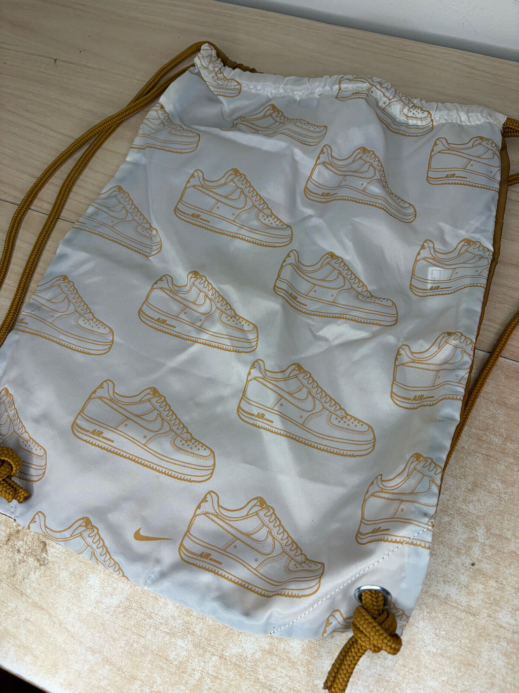 #3590/4008 - sz 12M Nike AF1 Low Barcode Pack Wheat - Like New, Original Box