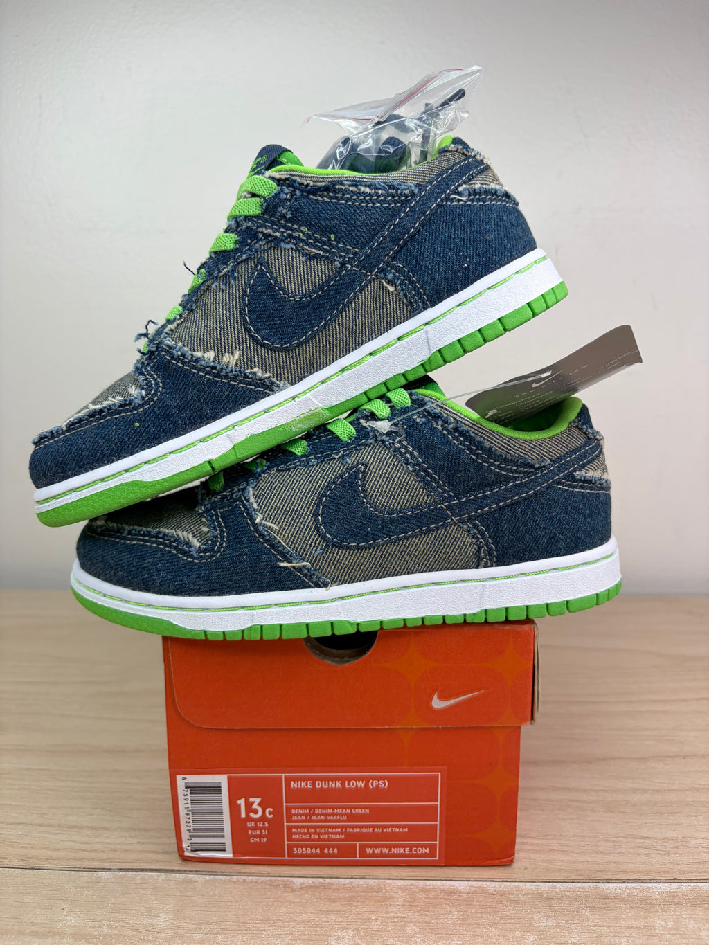 (2004) Sz 13C Dunk Low Denim Hulk - Brand New, Original Box