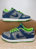 (2004) sz 5.5Y/7W Dunk Low ‘Hulk Denim’ - Preowned, No Box